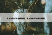保定汽车科技城规划图（保定汽车科技园的规划）
