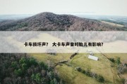 卡车损坏声？ 大卡车声音对胎儿有影响？