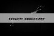 五菱宏光二手车？ 五菱宏光二手车1万左右？