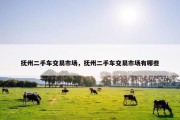 抚州二手车交易市场，抚州二手车交易市场有哪些