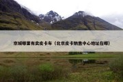 京城哪里有卖皮卡车（北京皮卡销售中心地址在哪）