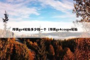 传祺gs4轮胎多少钱一个（传祺gs4coupe轮胎）
