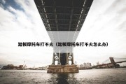 踏板摩托车打不火（踏板摩托车打不火怎么办）