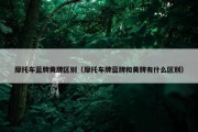 摩托车蓝牌黄牌区别（摩托车牌蓝牌和黄牌有什么区别）