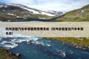 杭州出租汽车申报服务管理系统（杭州出租客运汽车申报系统）