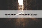长安汽车资金流向？ 长安汽车资金流向 东方财富？