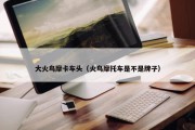 大火鸟摩卡车头（火鸟摩托车是不是牌子）