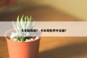 卡车姐教练？ 卡车司机乔中文版？