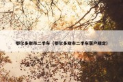鄂尔多斯市二手车（鄂尔多斯市二手车落户规定）