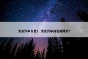 大众汽车白色？ 大众汽车白色故障灯？