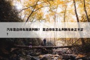 汽车靠边停车距离判断？ 靠边停车怎么判断车身正不正？