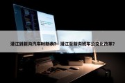 潜江到新沟汽车时刻表？ 潜江至新沟班车公交化改革？