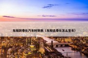 东阳到奉化汽车时刻表（东阳去奉化怎么坐车）