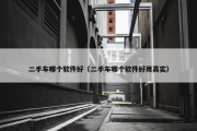 二手车哪个软件好（二手车哪个软件好用真实）