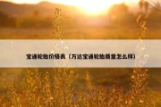 宝通轮胎价格表（万达宝通轮胎质量怎么样）