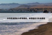 大功率单排皮卡车有哪些，单排座皮卡车有哪些