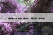 目前办什么汽配厂好赚钱？ 开汽配厂赚钱吗？
