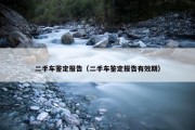 二手车鉴定报告（二手车鉴定报告有效期）