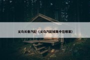 义乌长春汽配（义乌汽配城集中在哪里）