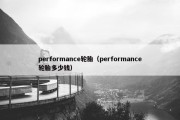 performance轮胎（performance轮胎多少钱）