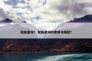 轮胎量词？ 轮胎量词的使用与搭配？