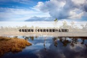 卡车配房车（卡车房车需要什么驾照）