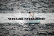 汽车查档怎么查询（汽车查档怎么查询车牌号）