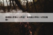 自动挡二手车1一2万元？ 自动挡二手车1一2万元推荐？