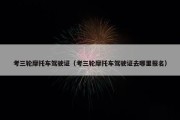 考三轮摩托车驾驶证（考三轮摩托车驾驶证去哪里报名）