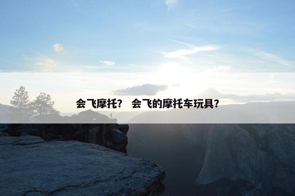 会飞摩托？ 会飞的摩托车玩具？
