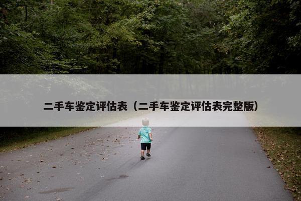 二手车鉴定评估表（二手车鉴定评估表完整版）