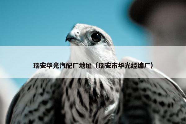 瑞安华光汽配厂地址（瑞安市华光经编厂）