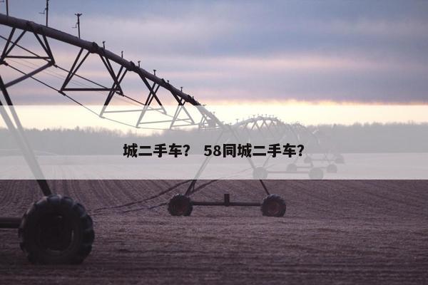 城二手车？ 58同城二手车？