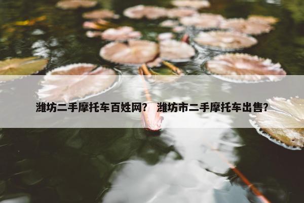 潍坊二手摩托车百姓网？ 潍坊市二手摩托车出售？