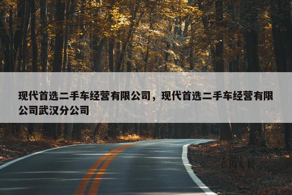 现代首选二手车经营有限公司，现代首选二手车经营有限公司武汉分公司