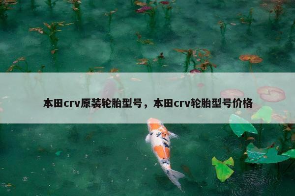 本田crv原装轮胎型号，本田crv轮胎型号价格