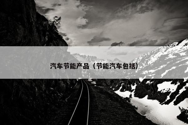 汽车节能产品（节能汽车包括）
