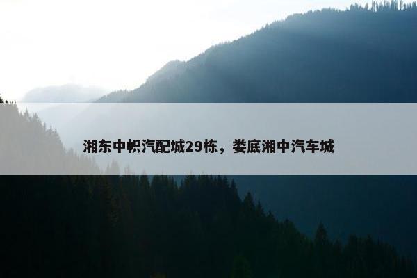 湘东中帜汽配城29栋，娄底湘中汽车城