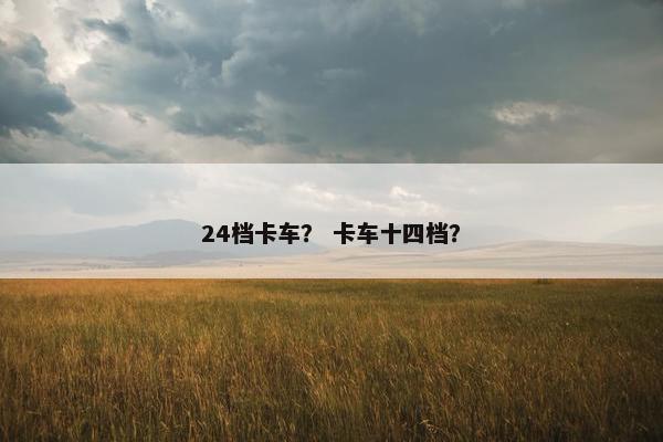 24档卡车？ 卡车十四档？