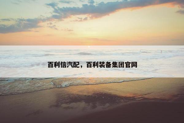 百利信汽配，百利装备集团官网