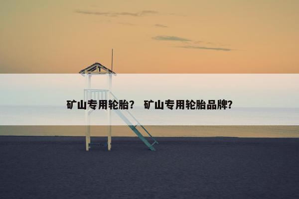 矿山专用轮胎？ 矿山专用轮胎品牌？