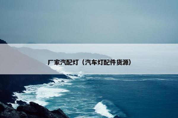厂家汽配灯（汽车灯配件货源）