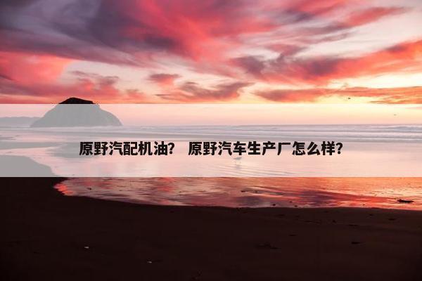 原野汽配机油？ 原野汽车生产厂怎么样？
