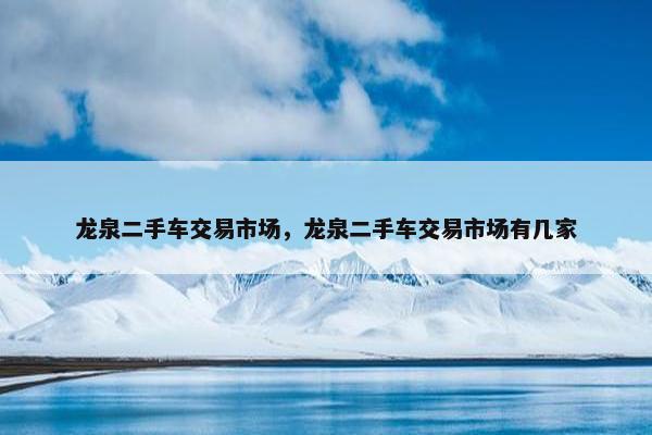 龙泉二手车交易市场，龙泉二手车交易市场有几家