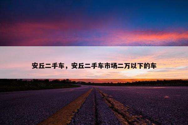 安丘二手车，安丘二手车市场二万以下的车