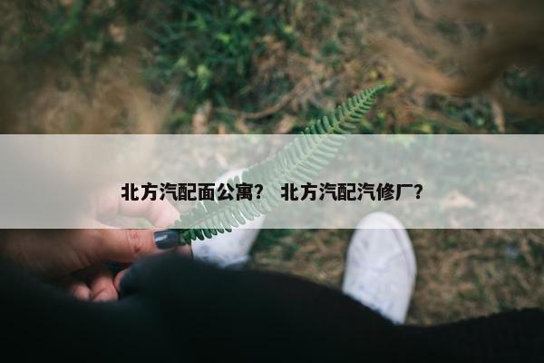 北方汽配面公寓？ 北方汽配汽修厂？