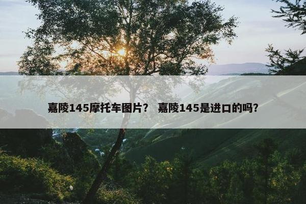 嘉陵145摩托车图片？ 嘉陵145是进口的吗？