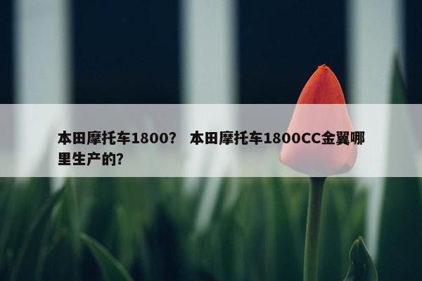 本田摩托车1800？ 本田摩托车1800CC金翼哪里生产的？