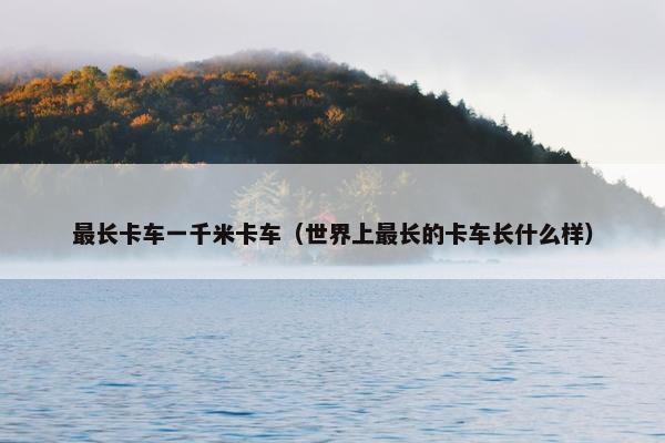 最长卡车一千米卡车（世界上最长的卡车长什么样）