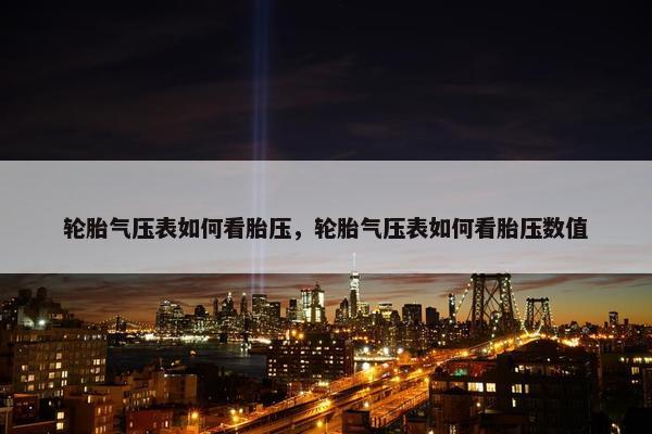 轮胎气压表如何看胎压，轮胎气压表如何看胎压数值